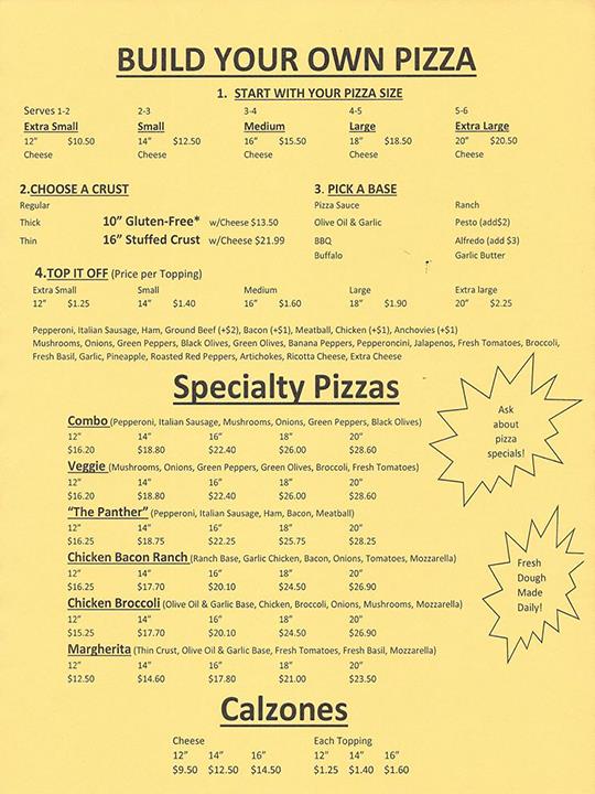 Panthers Pizza Nappanee, IN